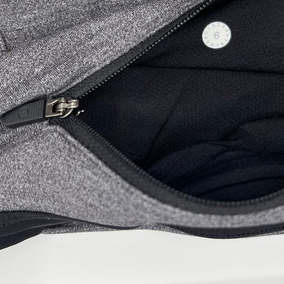 Lululemon Pace Rival Crop 22" Leggings Heathered Black Size 6 - Picture 7 of 9